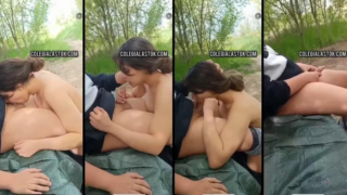 jovencita se la chupa al novio en casa abandonada y la graban sus amigos