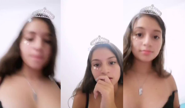 la morrita se dispone hacerle un video cachondo al novio pero por poco la cachan