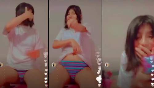 la morrita se graba bailando en calzones para sus compañeros del colegio