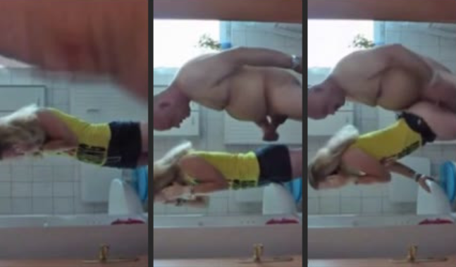 graban a gordo asqueroso cogiendo a una morrita flaquita