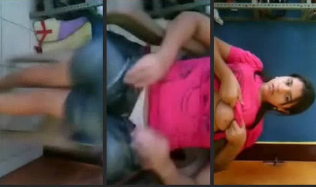 jovencita timida enseñando las tetas por webcam