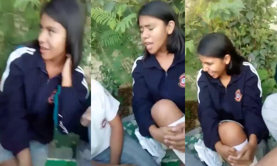 morrita colegiala se deja manosear las tetas por sus compañeros del colegio