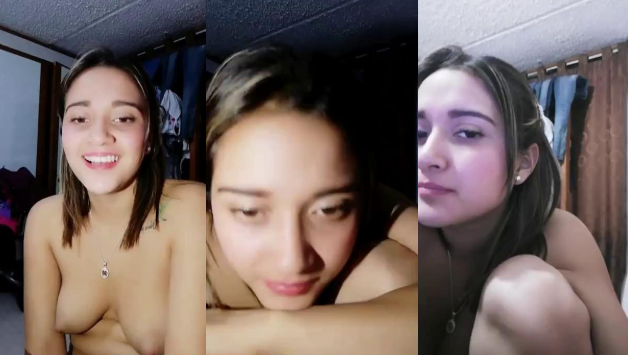 pero si mañana me ven en el colegio no se burlen de mi…les dice la morrita colegiala desnuda