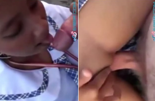 jovencita estudiante cogiendo con uno de sus amigos mientras que otro los graba