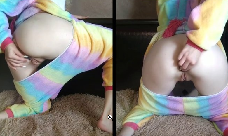 La chavala se quita el pantalón y anda sin calzones