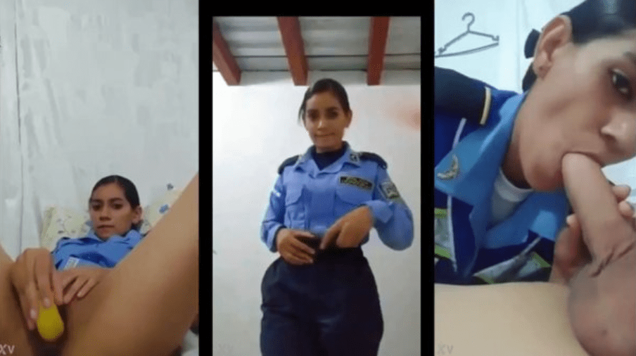 Policía caliente se graba tocándose la concha