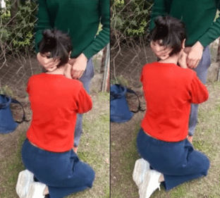 Chavita chupando en la secu