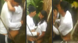 graban a alumnos de prepa cogiendo entre las hierbas